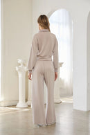 Brushed Model Elastic Waist Pants