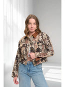 Dogs Collage Print Tapestry Jacket