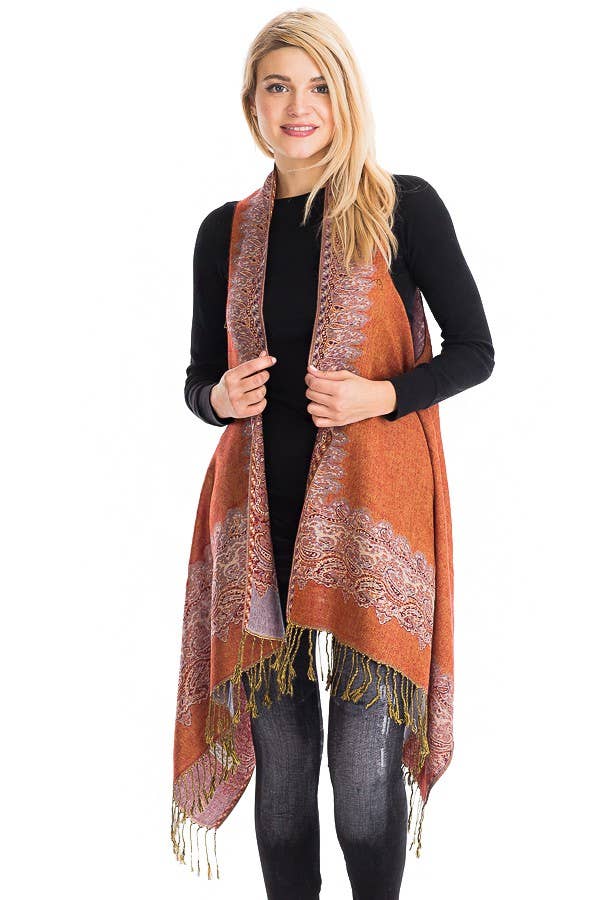 Luxury Paisley Pashmina Vests