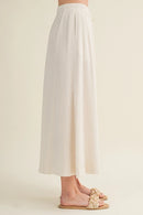 Cascading Volume Drawstring Waist Pants