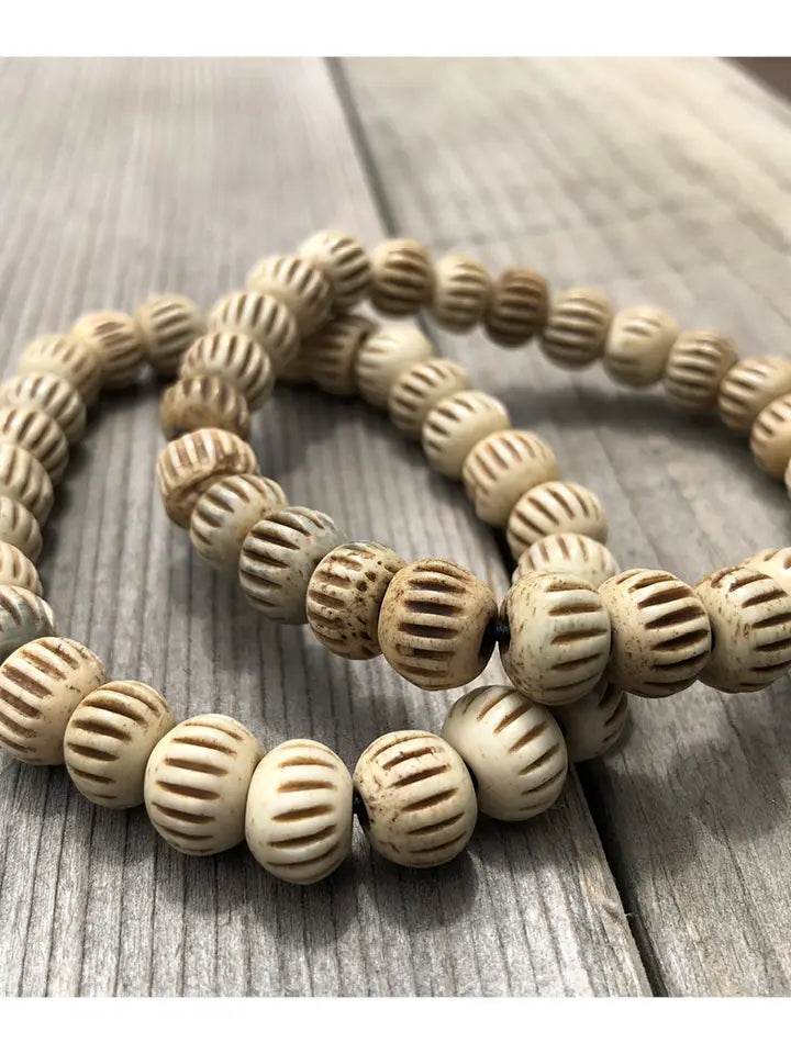 Recycled Bone Carved Bracelet