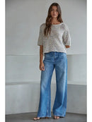 Knit Sweater Cotton Polyester Acrylic Top