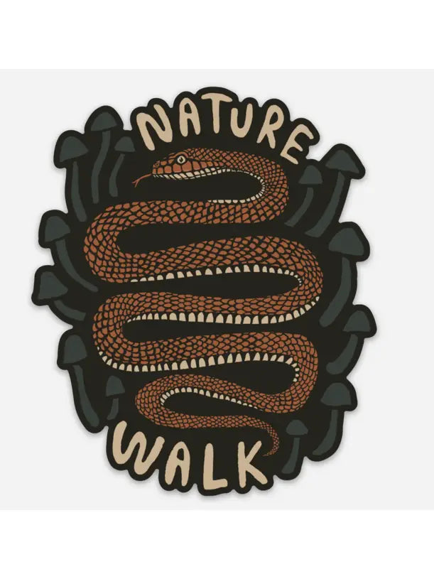 Nature Walk Sticker Snake and Mushrooms