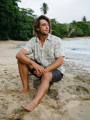 Aqua Urchin Mens Ultra Light Short Sleeve Button Down