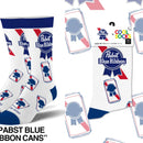 Pabst Blue Ribbon Cans - Mens Crew  Socks