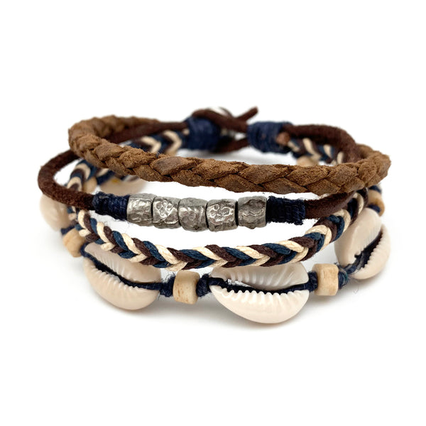 Aadi Braided Strands and Cowry Shell Bracelet