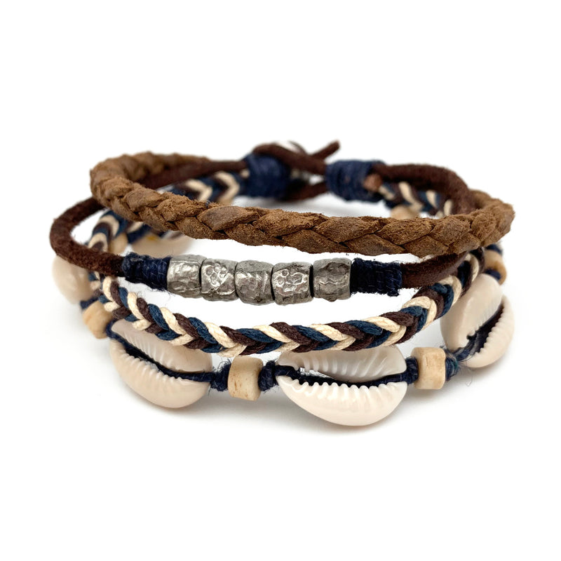 Aadi Braided Strands and Cowry Shell Bracelet