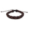 Aadi Leather Round Wrapped Braid Pull Tie Bracelet