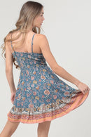 Twist Front Keyhole Dress with Tiers