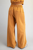 Solid Wide Leg Lounge Pants