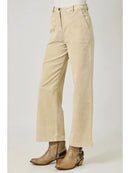 Washed Corduroy Trouser- Almond