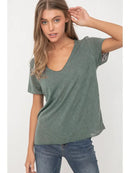 Casual Slubby Relaxed Fit Tee