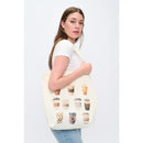 Coffee Cups Print Tote