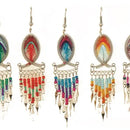 Long Beaded Dangle Fish Earring