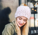 Oversized Chunky Pom Beanie