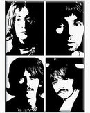 Beatles B&W Faces Magnet