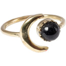 Assorted Adjustable Sun & Moon Brass Rings in Gold Tones