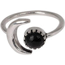 Assorted Adjustable Sun & Moon Brass Silver Tone Rings