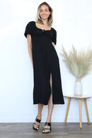 Short sleeve maxi dress