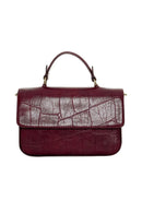 Wilma Faux Croc Mini Flap Top Handle Crossbody