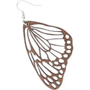 Wood Butterfly Wing Earrings