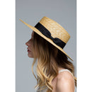 Wheat Straw Boater Hat