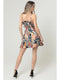 Basque Waist Tropical Print Sundress