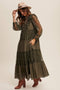 Tiered Lace Maxi Boho Dress