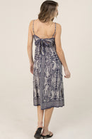 V Neck Dress with Side Slits and Lace Detail