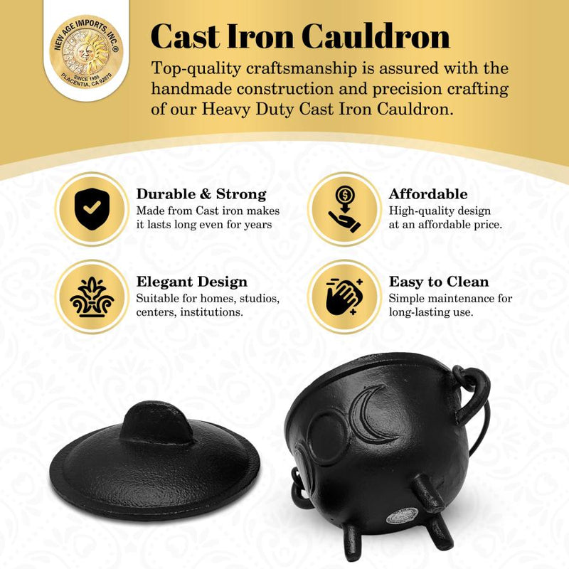 Triple Moon Cast Iron Cauldron