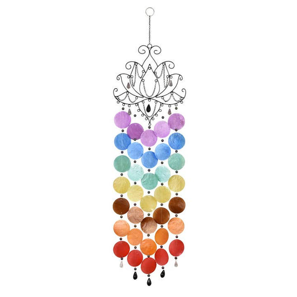 Capiz Teardrop Chakra Chime