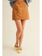 Fitted Suede Mini Skirt