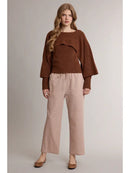 Layered Cape Sweater - Chocolate