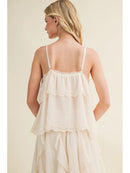 Delicate Lace Inset Tiered Camisole