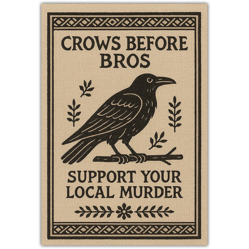 Crows Before Bros Sticker