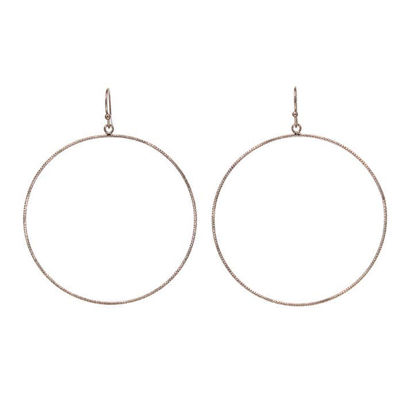 Fine Diamond Cut Wire Hoop Earring