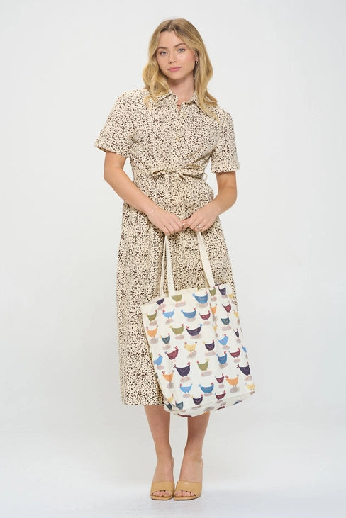 Rooster Print Tote Bag