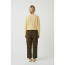 Plaid Corduroy Barrel Pants