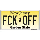 License Plate "FCK OFF" Sticker