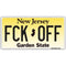 License Plate "FCK OFF" Sticker