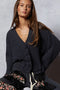 Long Sleeve Exaggerated Button Sweater Cardigan