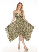 Celestial Keyhole Fairy Dress- Sage