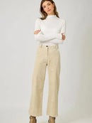 Washed Corduroy Trouser- Almond