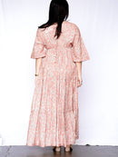 Rosé Reverie Tiered Maxi Dress - Dusty Pink