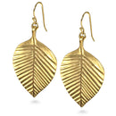 Queen Puabi Poplar Leaf Earrings