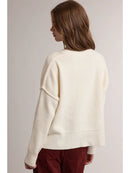 Dog Outline Graphic Sweater- Butter