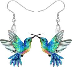 Acrylic Hummingbird Earrings