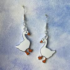Acrylic Goose Earrings