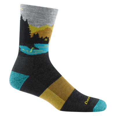 Men's Close Encounters Micro Crew Midweight Hiking Sock-Charcoal