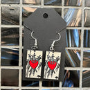 Three of Swords Earrings | Hard Enamel and Metal